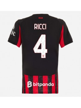AC Milan Samuele Ricci #4 Replika Hemmakläder Dam 2025-26 Kortärmad
